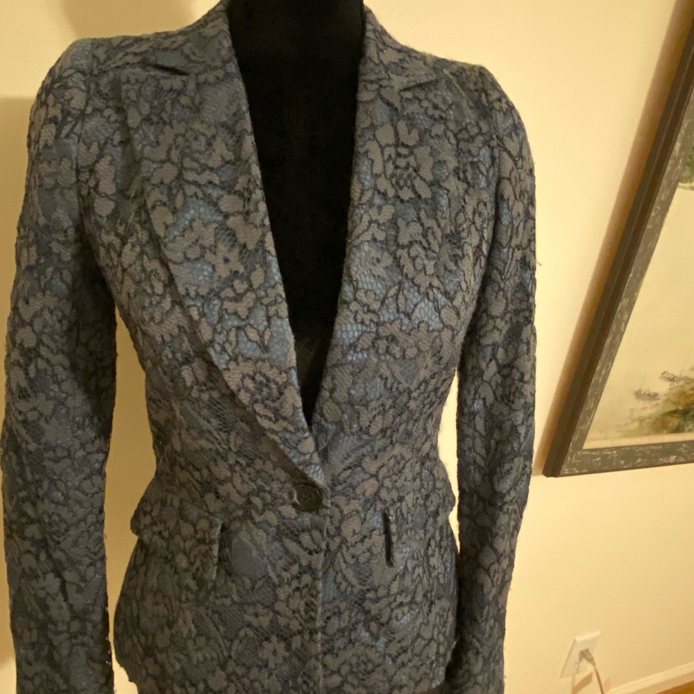 Elegant UNIQUE! Blue Lace Blazer